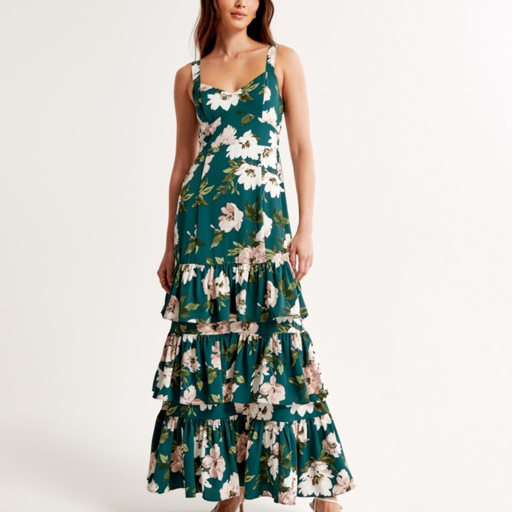 Abercrombie Drama Ruffle Tiered Maxi Dress